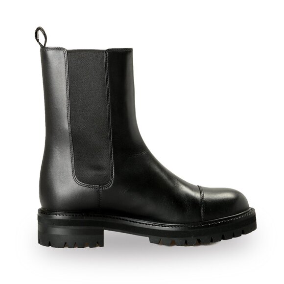 Versace Men\'s Black Leather Gold Medusa Chelsea Boots Shoes US 9 IT 42 main image 7